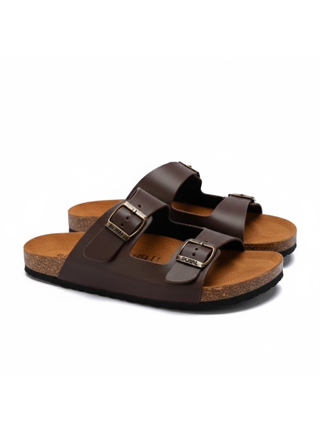 Stylish men's slippers with a modern and comfortable design – genuine leather and non-slip orthopedic sole, available in various sizes and colors. - Image 5